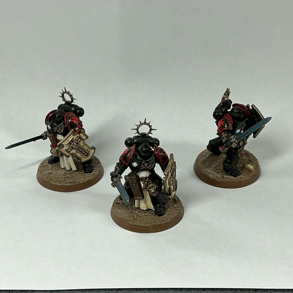 Warhammer 40k Space Marines Bladeguard Veteran Squad Painted Black Templars